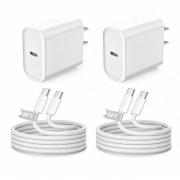 iPhone Charger Fast Charging,[Apple MFi Certified]20W iPhone USB C Fast Charger Block 2Pack 6FT Type C USB C to C Woven Cable for iPhone 17 Pro Max/17 Pro/Air/16 Pro Max/16 Pro/15 Pro Max,iPad Pro/Air